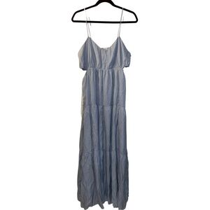 And Now This Baby Blue Maxi Dress with Side Cut-Out - XL